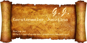 Gerstenmeier Jusztina névjegykártya